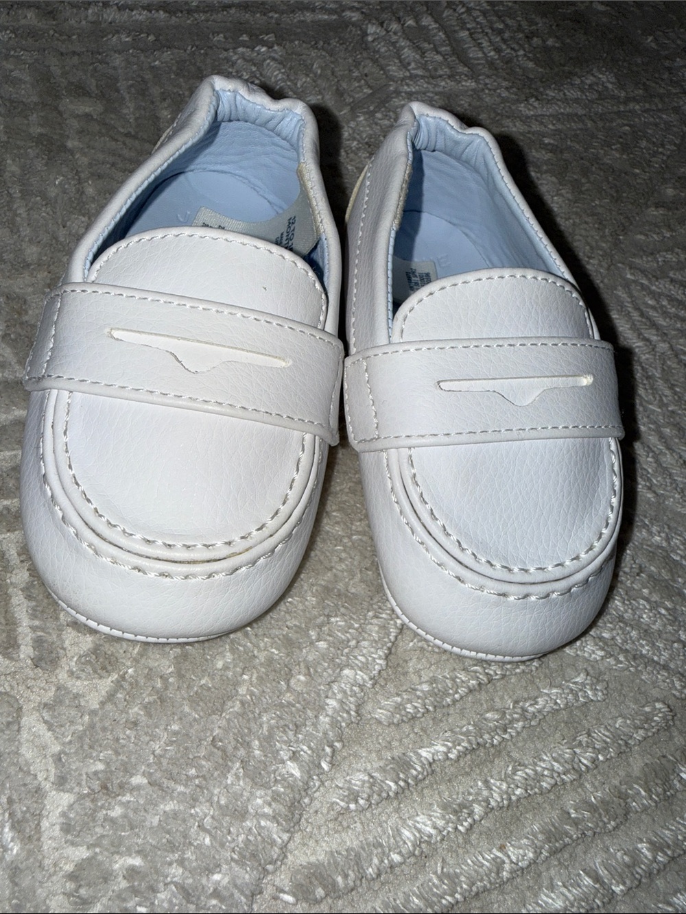 Janie and Jack White Kids Slip-On Dress Loafers